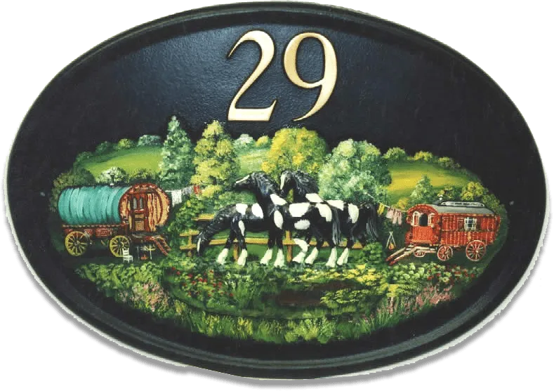 Horses & Gypsy Caravan