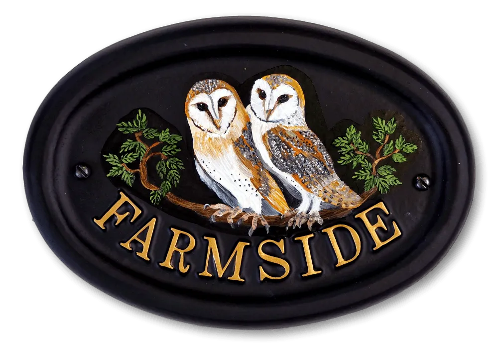 Owls Flat Painted
