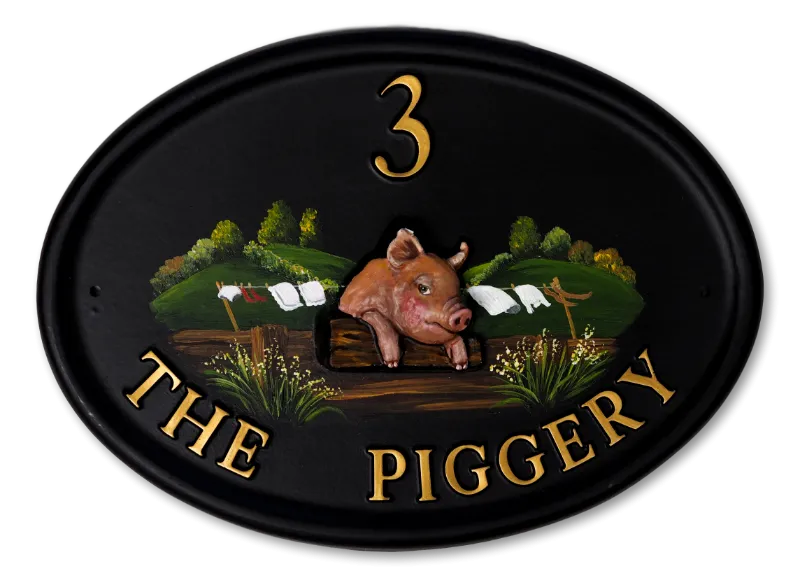 Pig On Fence