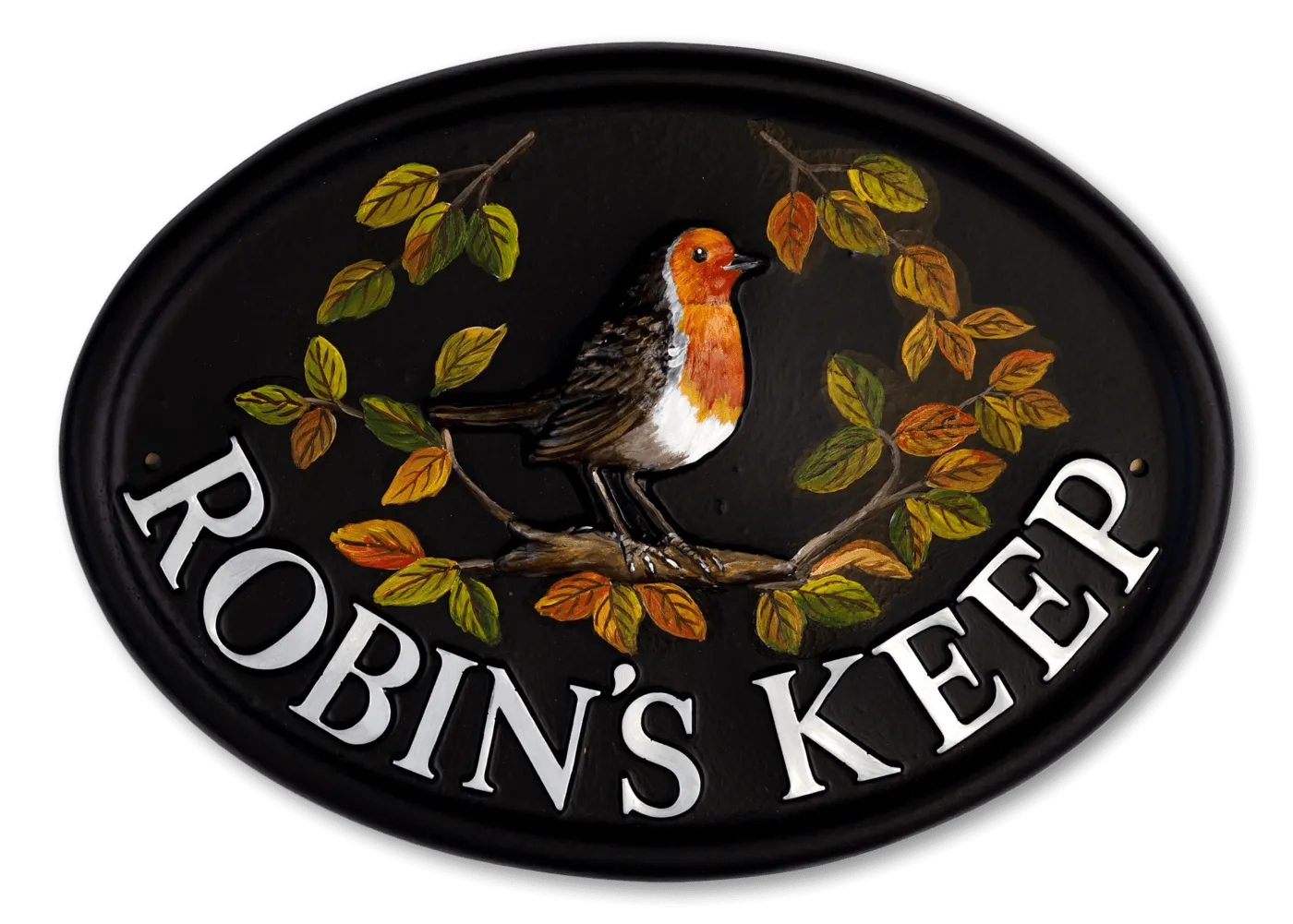 Robin Large & Leaves