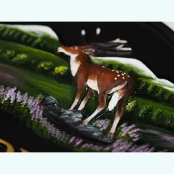 Deer With Hills Close Up - A21a-close