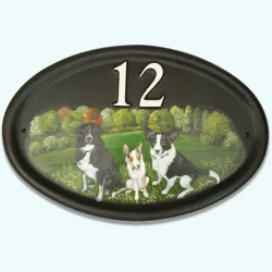 Dogs Flat Painted - D44fpd