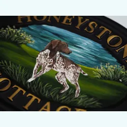 German Pointer Flat Painted Close Up - D54fpa-close