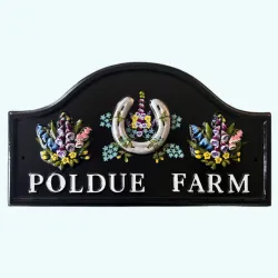 Horseshoe & Flowers - M90c - arch