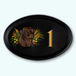 Labrador Head Chocolate - D68b