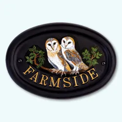 Owls Flat Painted - B77fpa
