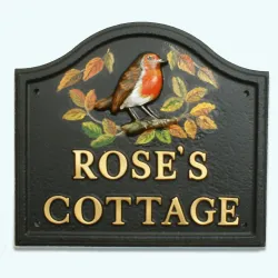 Robin & Autumn Leaves - B106a