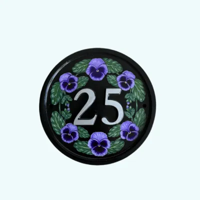 Product 25 – Pansies, silver 6” Image